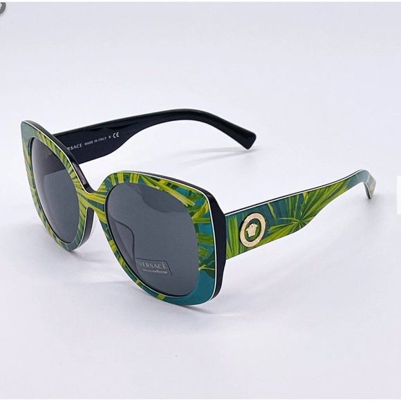 New! Versace Green Acetate 56mm Sunglasses main image 4